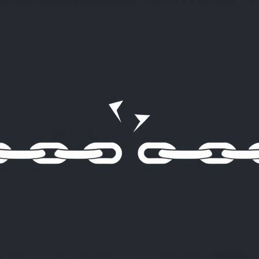Abstract representation of a broken chain, symbolizing limitation of liability