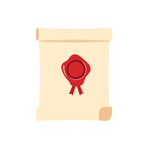 Icon of a legal document with a seal