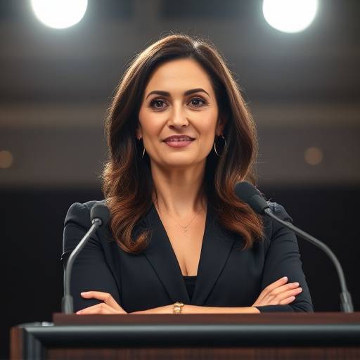 Isabella Rossi, Chairwoman of the Global Financial Stability Board, speaking at a conference.