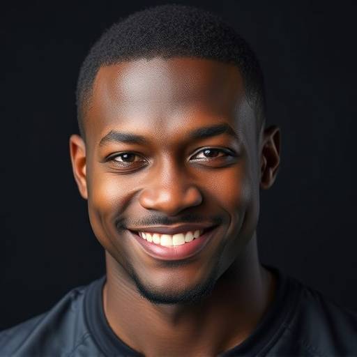 Portrait of Marcus Bellweather, a man with a determined gaze and a warm smile.